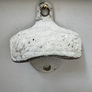 VTG Drink Coca Cola Wall Mount Bottle Opened #21 Made In USA Painted White Retro